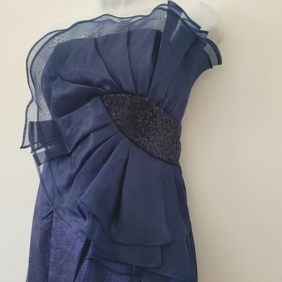 Vintage 90's Betsy & Adam Strapless Mini Dress Party Cocktail Dress Sweethearth - Picture 6 of 13